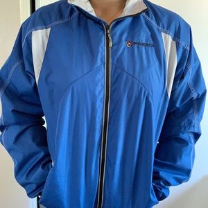 Blue windbreaker